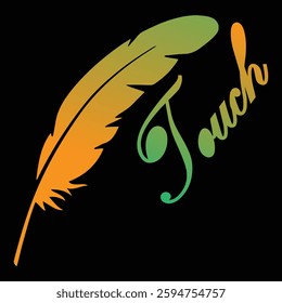 feather touch t-shirt design illustrator
