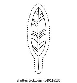 feather tropical carnival decoration vector illustration design