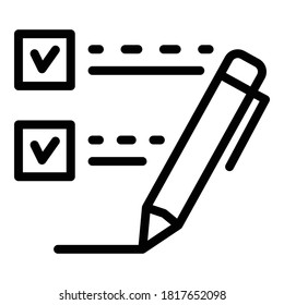 Feather trust pen icon. Outline feather trust pen vector icon for web design isolated on white background