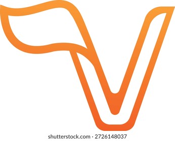 Diseño del logotipo de Feather V. Diseño del logotipo de V