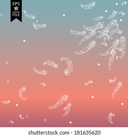 Feather vector background