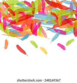 Feather vector background concept with copy space for text