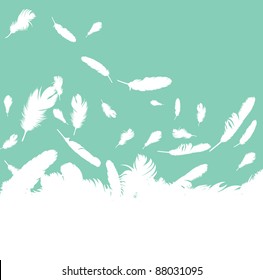 Feather vector background with copy space for text