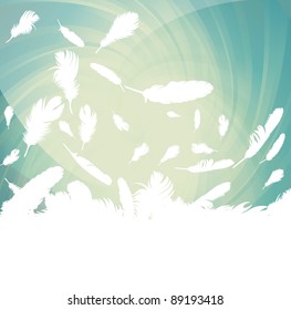 Feather vector background with copy space for text