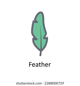 Feather Vector  Fill outline Icons. Simple stock illustration stock