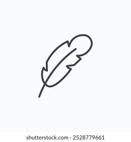 Feather vector flat icon set.eps