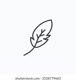 Feather vector flat icon set.eps