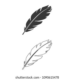 Feather vector  icon.