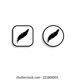 Feather - vector icon