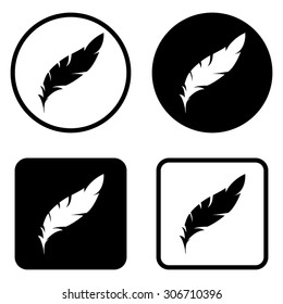 Feather   - vector icon