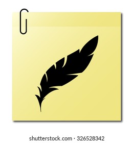 Feather   - vector icon