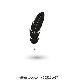 Feather  - vector icon