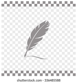 Feather vector icon