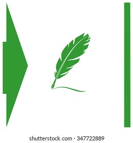 Feather vector icon.