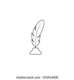 Feather  - vector icon