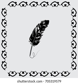 Feather vector icon