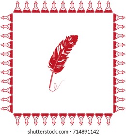 Feather vector icon
