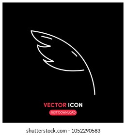 Feather Vector Icon Illustration