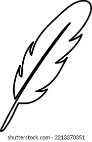 Feather vector icon illustration on white background..eps