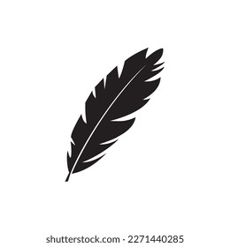 Feather vector icon illustration sign