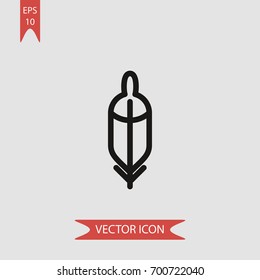 Feather vector icon illustration symbol