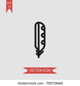 Feather vector icon illustration symbol