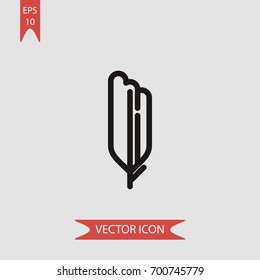 Feather vector icon illustration symbol