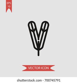 Feather vector icon illustration symbol