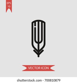 Feather vector icon illustration symbol