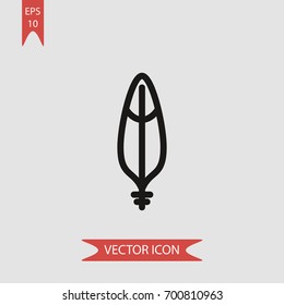 Feather vector icon illustration symbol