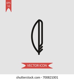 Feather vector icon illustration symbol