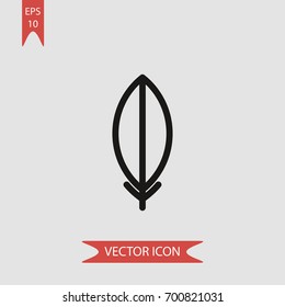 Feather vector icon illustration symbol