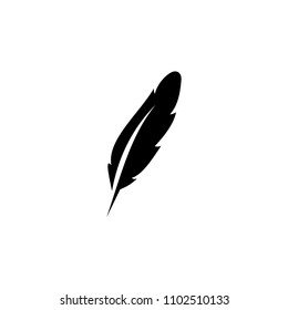 Feather vector icon isolated on white background