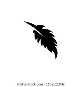 Feather vector icon isolated on white background