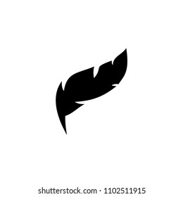 Feather vector icon isolated on white background
