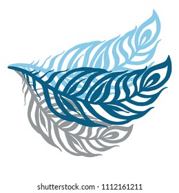 Feather vector icon isolated on white background