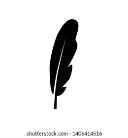Feather vector icon isolated on white background. 