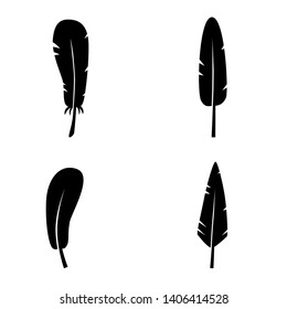Feather vector icon isolated on white background. 
