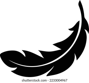 Feather vector icon isolated on white background