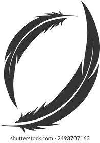 Feather-Vektorgrafik-Symbol auf weißem Hintergrund