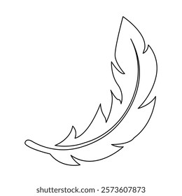 Feather vector icon isolated on white background