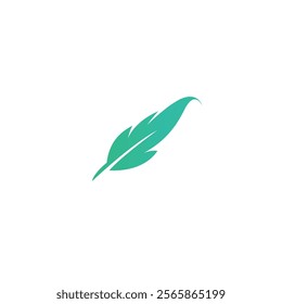 Feather vector icon logo design