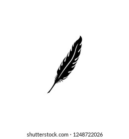 feather vector icon. feather sign on white background. feather icon for web and app