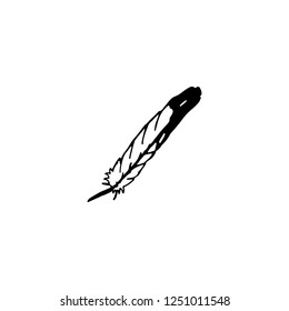 feather vector icon. feather sign on white background. feather icon for web and app