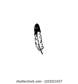 feather vector icon. feather sign on white background. feather icon for web and app