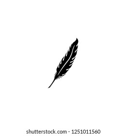 feather vector icon. feather sign on white background. feather icon for web and app