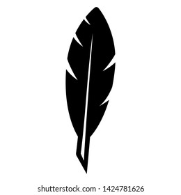 Feather vector icon. feather symbol illustration. 