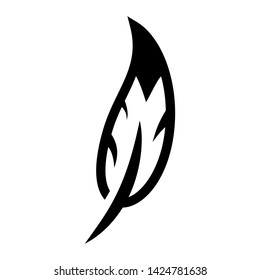 Feather vector icon. feather symbol illustration. 