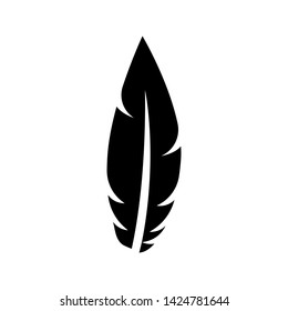 Feather vector icon. feather symbol illustration. 