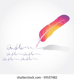 Feather. Vector illustration